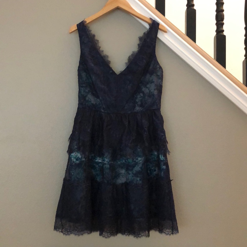 Navy Blue BCBG Willa Lace Dress